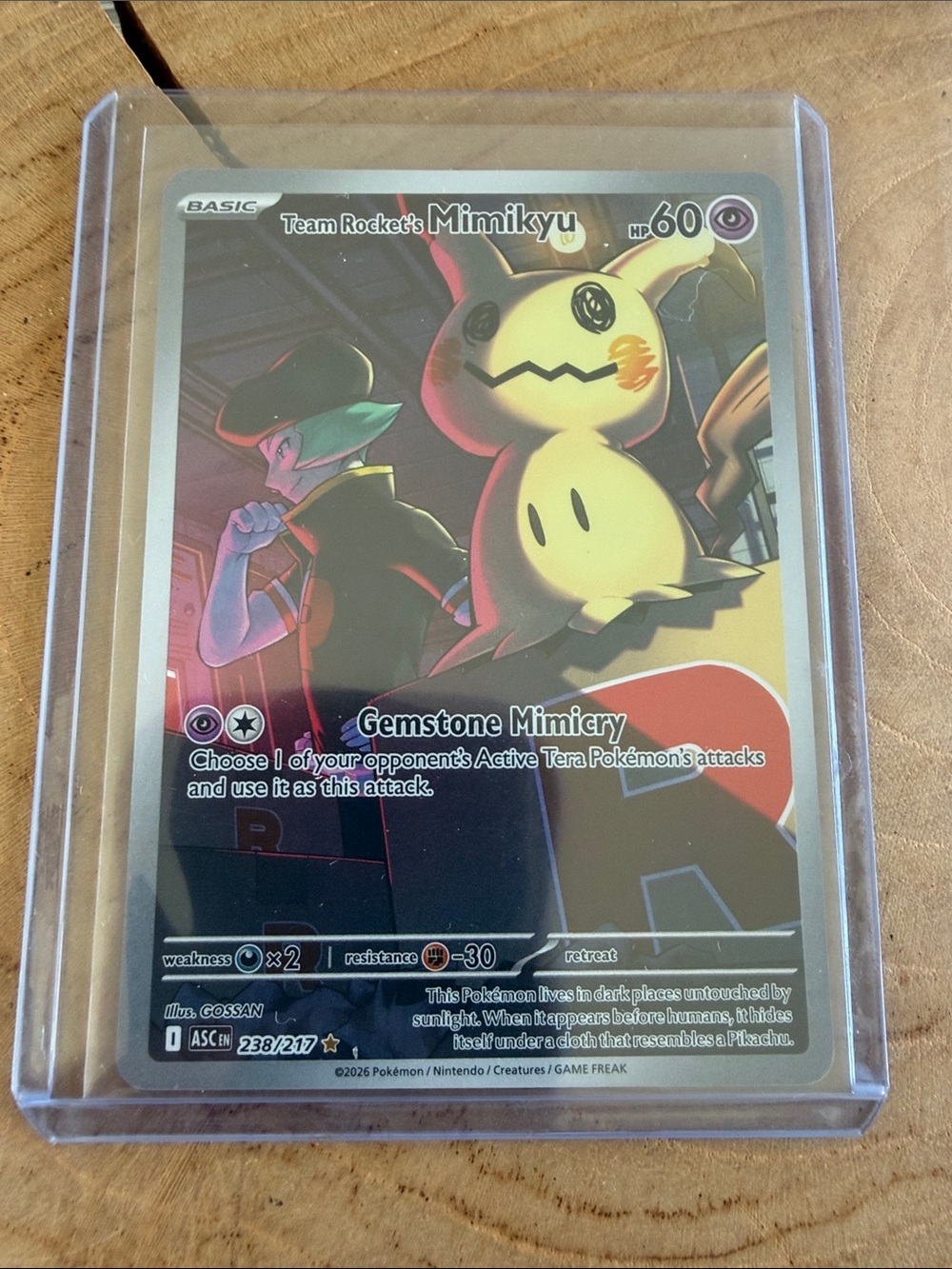 Team Rockets Mimikyu IR 238 from Ascended Heros